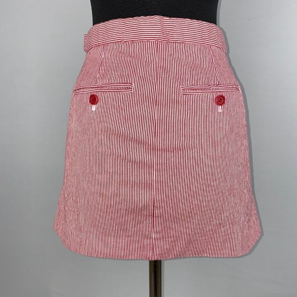Theory 0 Multicolor Striped Mini Skirt Side Waist Button Adjustments - Picture 4 of 12